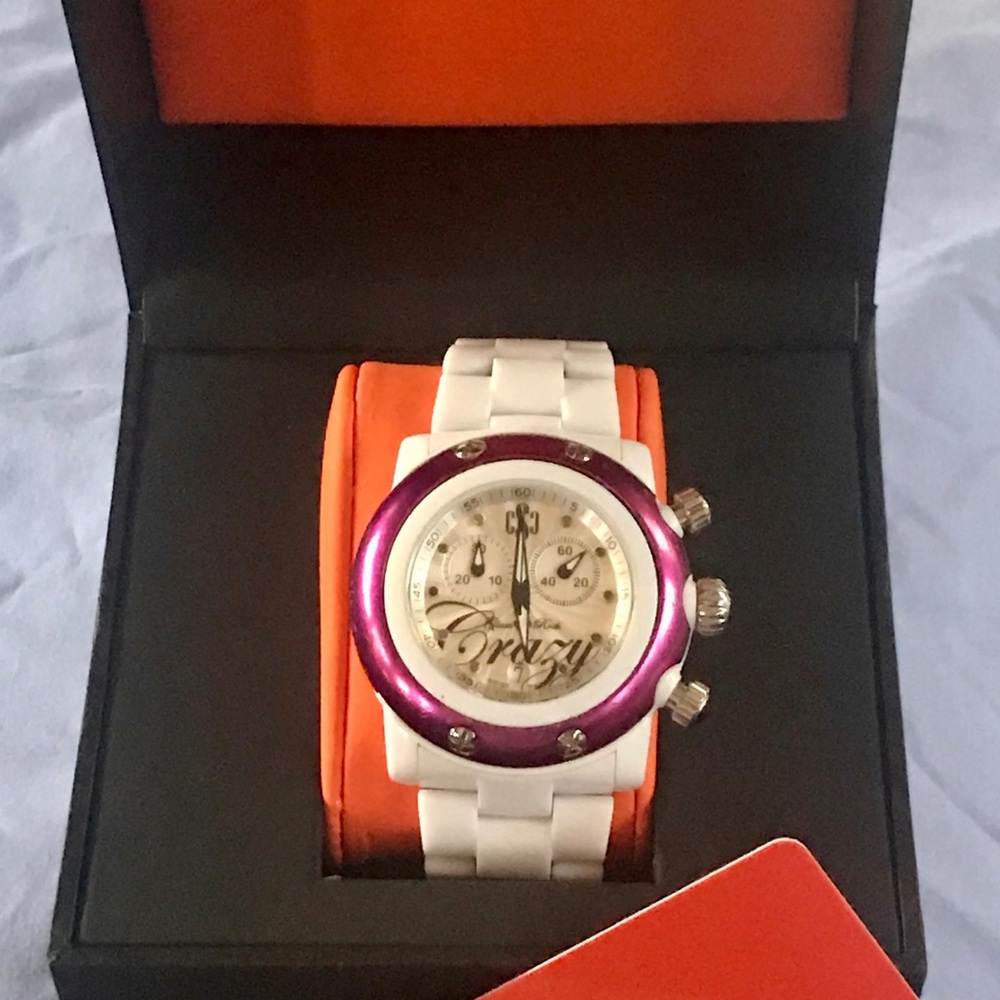Glamrock Watch with upgraded resin link bracelet..